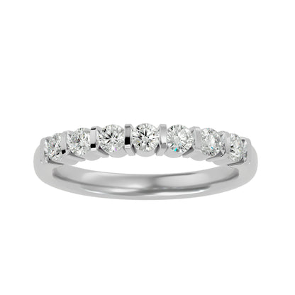 Bar seven stone diamond ring