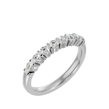 Bar seven stone diamond ring