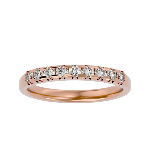 Micro setting nine diamond ring