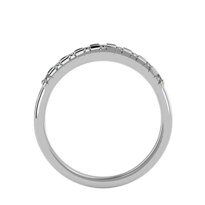 Micro setting nine diamond ring