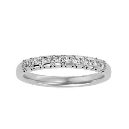 Micro setting nine diamond ring