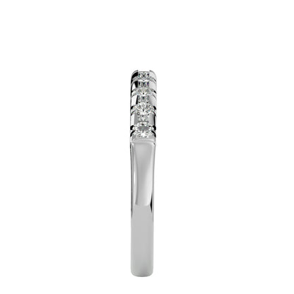 Micro setting nine diamond ring