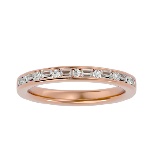 Sherlyn baguette & round diamond ring