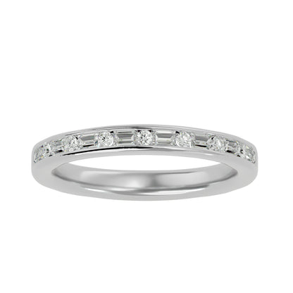 Sherlyn baguette & round diamond ring