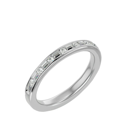 Sherlyn baguette & round diamond ring
