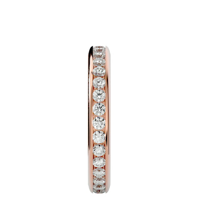 Eliza channel diamond eternity ring