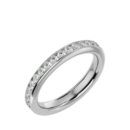 Eliza channel diamond eternity ring
