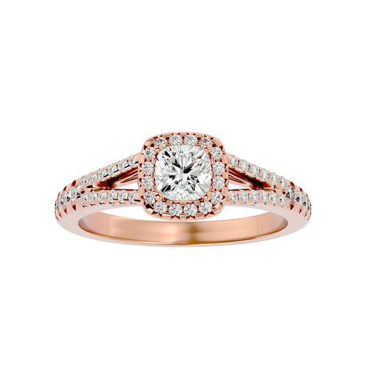 Bailey halo diamond engagement ring