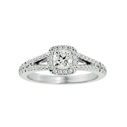 Bailey halo diamond engagement ring
