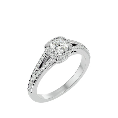 Bailey halo diamond engagement ring