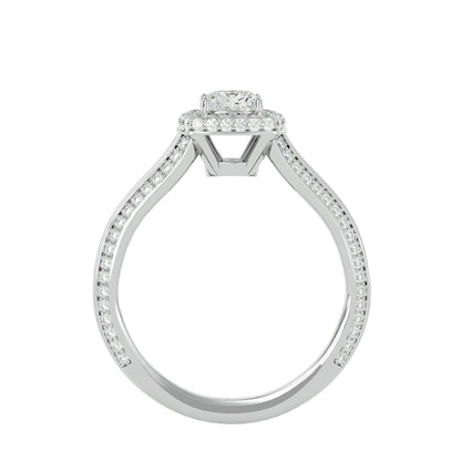 Ruth halo diamond engagement ring