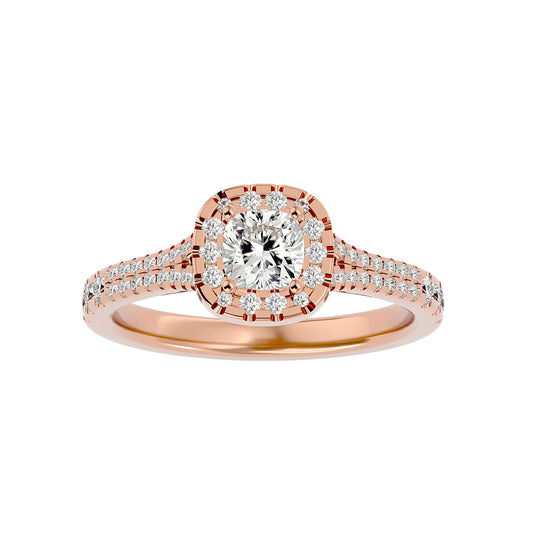 Juvi halo diamond engagement ring
