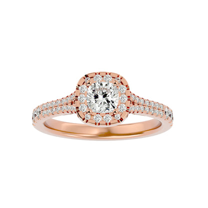Juvi halo diamond engagement ring