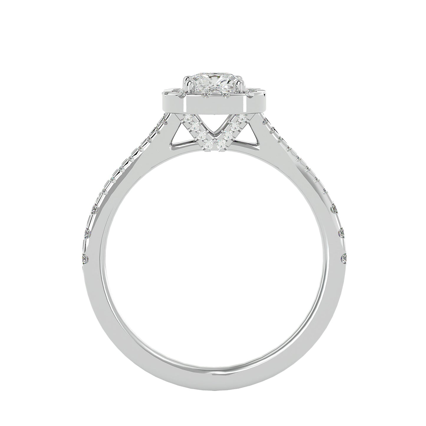 Juvi halo diamond engagement ring