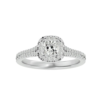 Juvi halo diamond engagement ring
