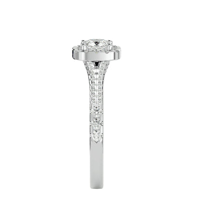 Juvi halo diamond engagement ring