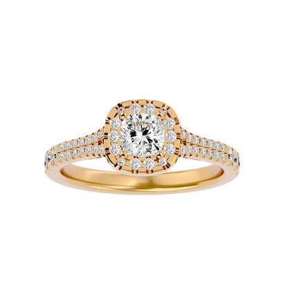 Juvi halo diamond engagement ring