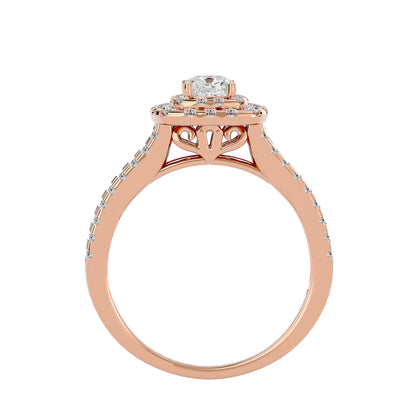 Bea Double halo diamond engagement ring