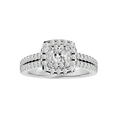 Bea Double halo diamond engagement ring