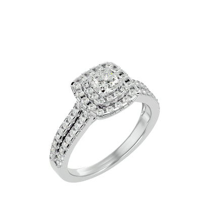 Bea Double halo diamond engagement ring