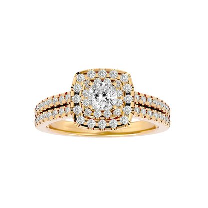 Bea Double halo diamond engagement ring