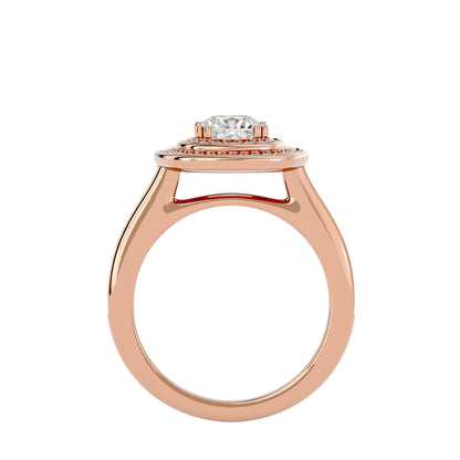 Diamond halo diamond engagement ring