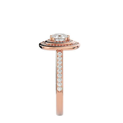 Diamond halo diamond engagement ring