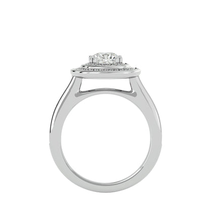 Diamond halo diamond engagement ring