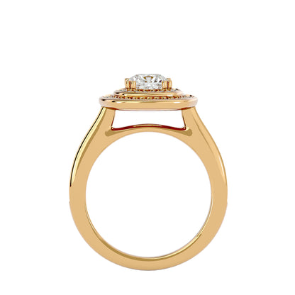 Diamond halo diamond engagement ring