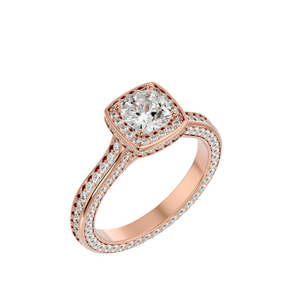 Bonnie halo diamond engagement ring