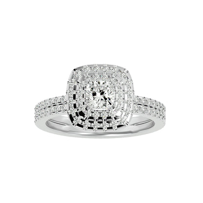 Markie double halo diamond engagement ring