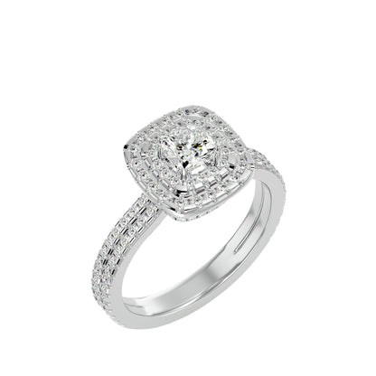 Markie double halo diamond engagement ring