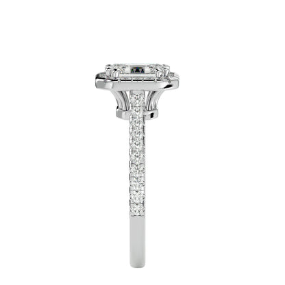 Shira halo diamond engagement ring