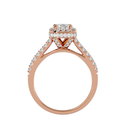 Erica emerald halo diamond engagement ring
