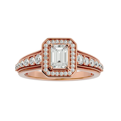 Jacquiline halo diamond engagement ring
