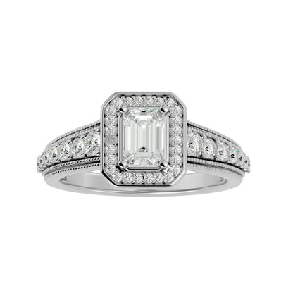 Jacquiline halo diamond engagement ring