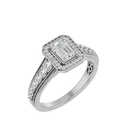 Jacquiline halo diamond engagement ring