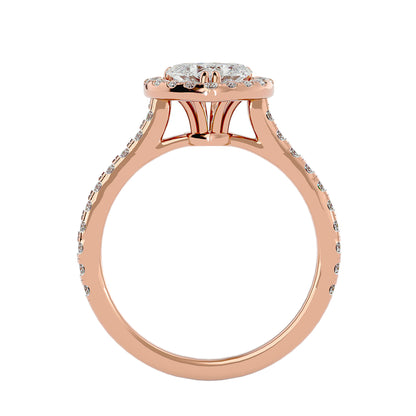 Love halo diamond engagement ring