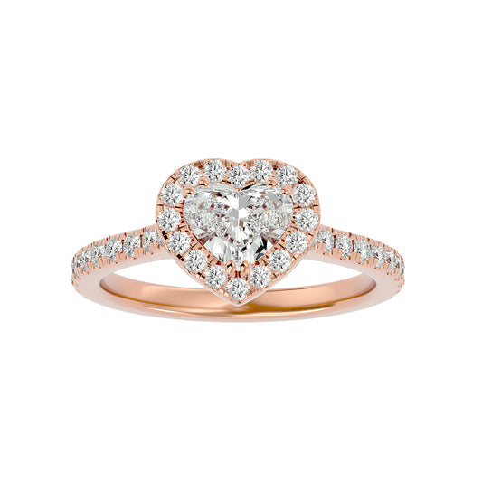 Love halo diamond engagement ring