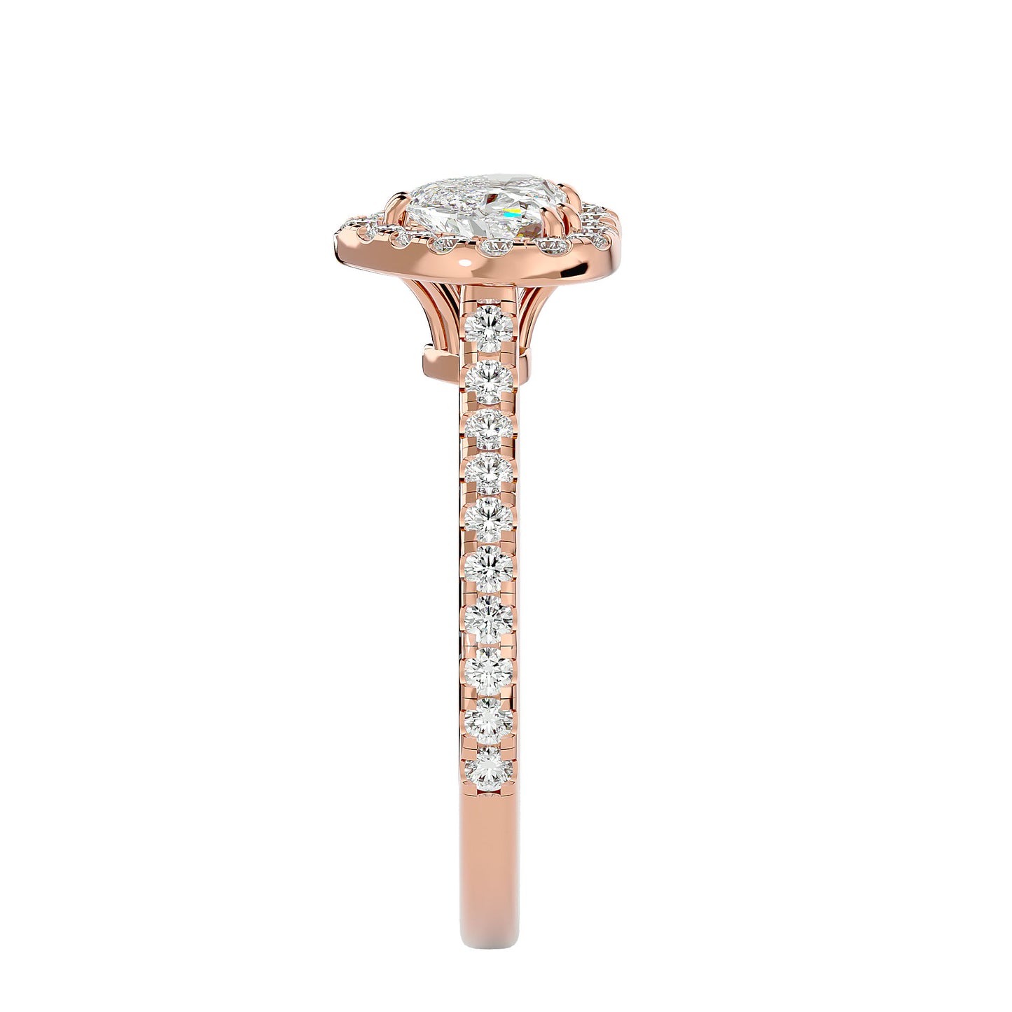 Love halo diamond engagement ring