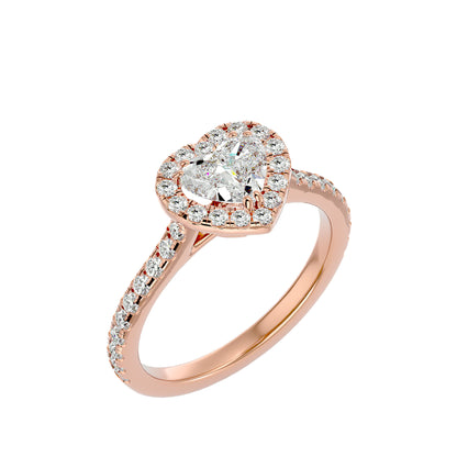 Love halo diamond engagement ring