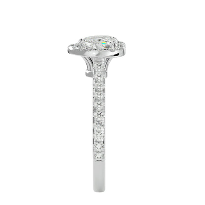 Love halo diamond engagement ring