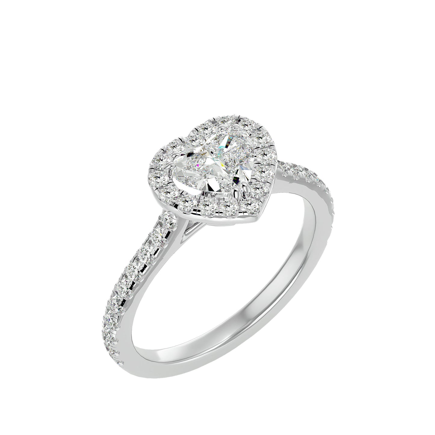 Love halo diamond engagement ring