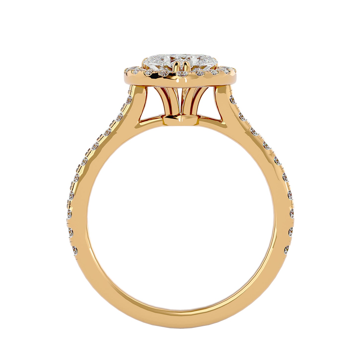 Love halo diamond engagement ring