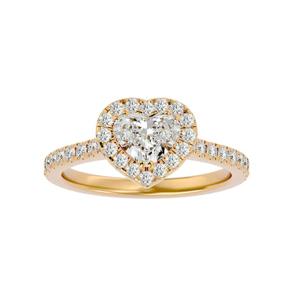 Love halo diamond engagement ring