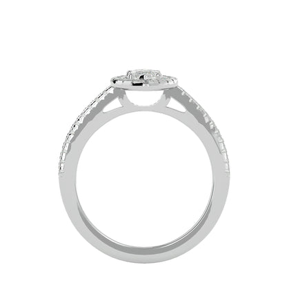 Marquise halo diamond engagement ring
