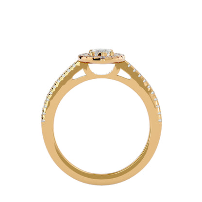 Marquise halo diamond engagement ring