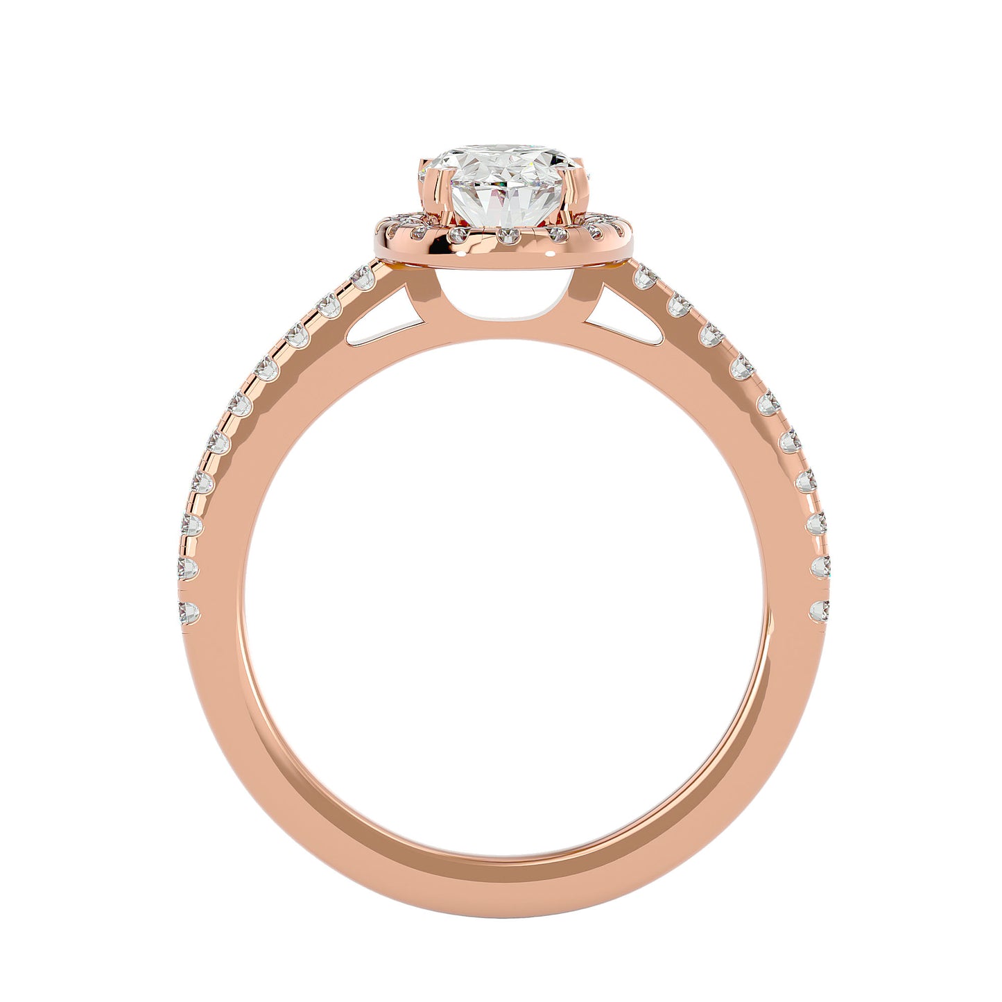 Raina halo diamond engagement ring