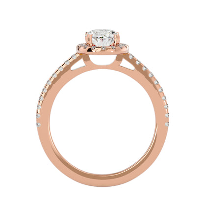 Raina halo diamond engagement ring