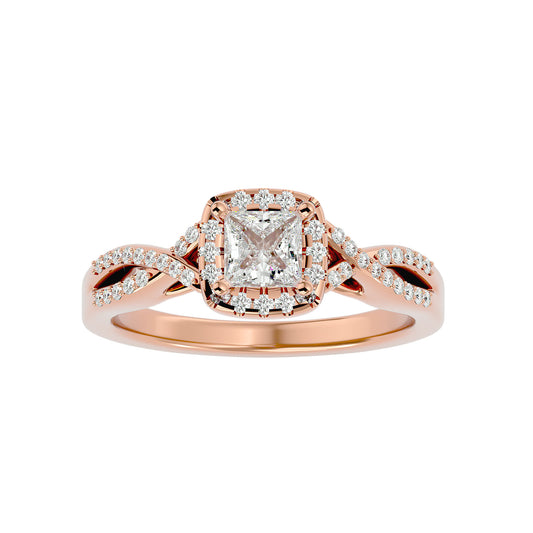 Lucia halo diamonds engagement ring